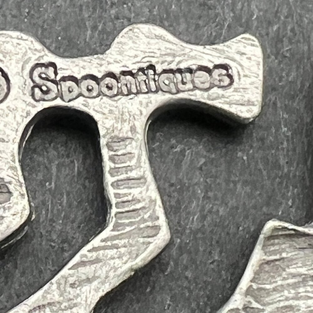 Spoontiques Kokopelli Brooch Boho Southwestern Style Pewter Tone Vintage Pin - Picture 8 of 9
